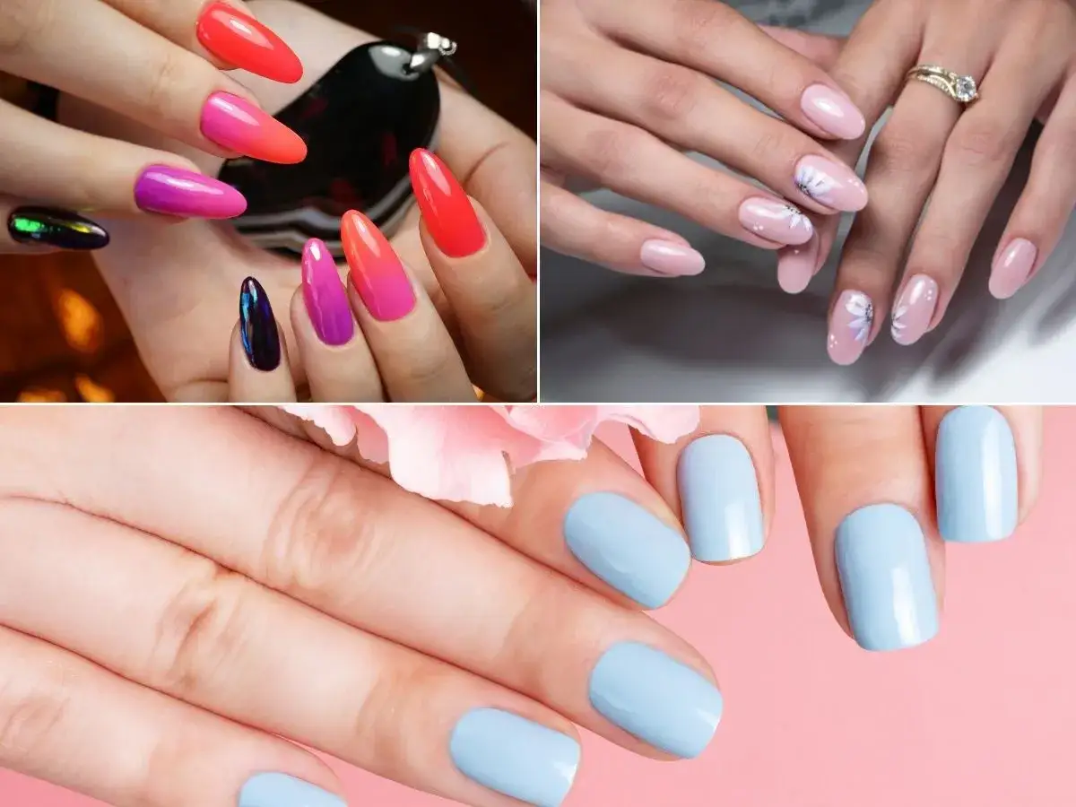 Kolorowe paznokcie marzec 2026: neonowe ombre, delikatne kwiaty i błękitny manicure. Inspiracje na wiosnę!